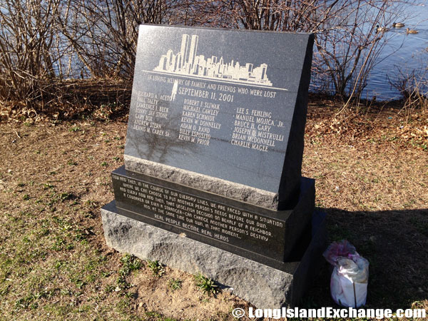 September 11th Memorial at the entrance of the park.