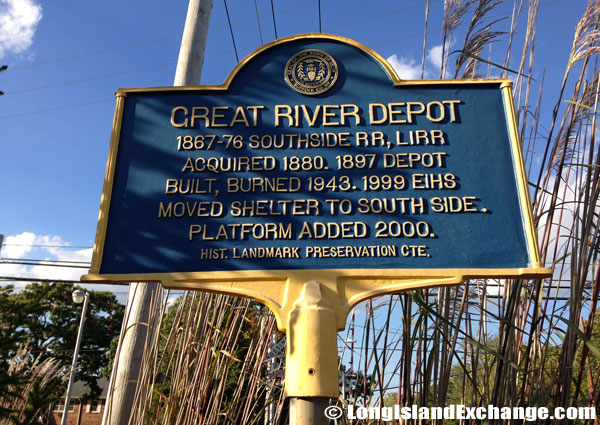 Great River Depot Historical Marker