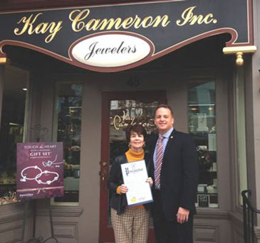 Pictured Left to Right: Kay Cameron and Suffolk County Legislator Bill Lindsay III