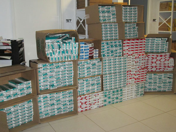 Tax Department Photo: 900 plus cartons of contraband cigarettes seized at Bronx warehouse