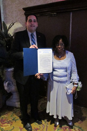 Assemblyman Chad Lupinacci with NAACP 2014 Long Island Region Honoree Naomi Brown.