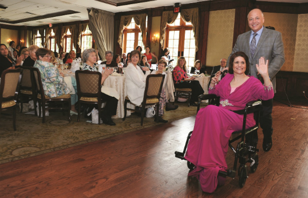ACLD Soiree 2015 Photo -Sharon Oumano ACLD escorted by John Genova Treasurer of ACLD's Board of Trustees (condensed file)
