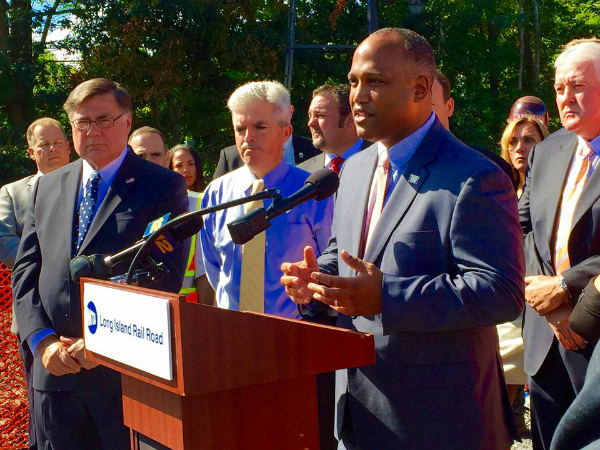 Presiding Officer Gregory at LIRR Event