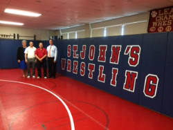 St. John the Baptist Diocesan High School's new wrestling room. Photo Credit: St. John the Baptist.