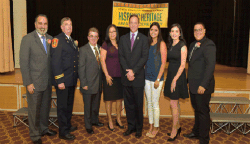 Pictured left to right: Louis Medina, Brett Martinez, Serafim Maia, Diana Quiroz, Senator Croci, Daniela Ulloa, Xibelualka Solis, William Cruz. Photo Credit: NYS.