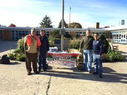Pictured L to R: Holbrook Resident and Legislative Aide Mike Cavanagh, Holbrook Chamber Vice-President Kevin Guilfoyle, Suffolk County Legislator Bill Lindsay and Holbrook Chamber President Rick Ammirati. Photo Credit: Suffolk County.