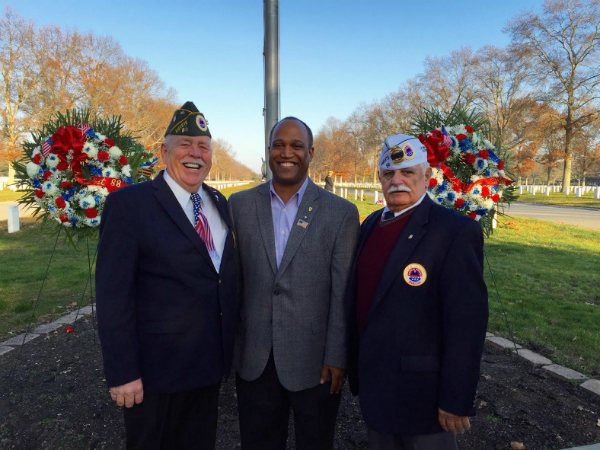 Gregory and AMVETS at Pearl Harbor Ceremony