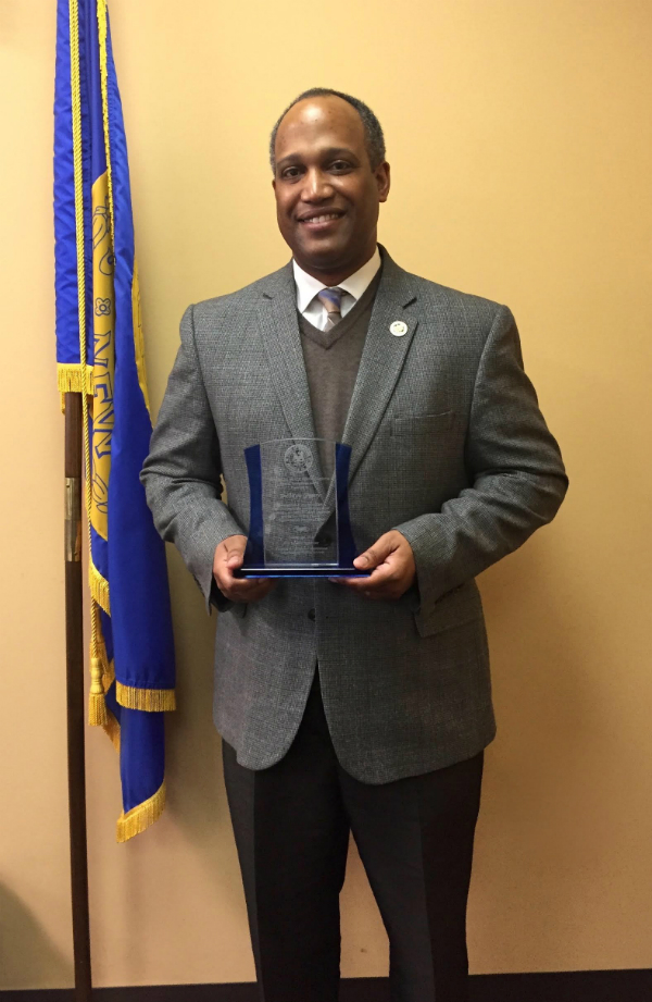 Gregory with Town of Babylon Black History Award