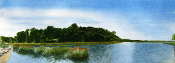 Franco Jona - Stony Brook Harbor II - Watercolor
