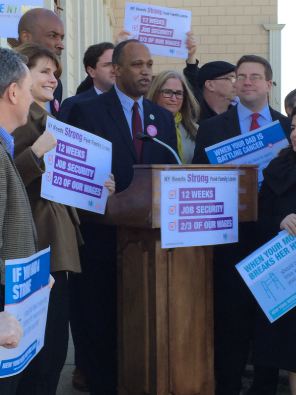 Gregory at Paid Family Leave Press Conference